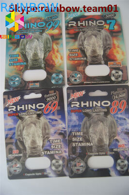 পাইকারি লিঙ্গ বৃদ্ধি ক্যাপসুল RHINO 8 গোল / Rhino 9 / Rhino 11 / Rhino 12 যৌন ছিদ্র ক্যাপসুল / বড়ি প্যাকেজিং বোতল