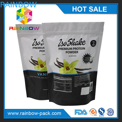 1 কেজি অ্যালুমিনিয়াম ফয়েল ম্যাট মুদ্রণ মায়লার স্ট্যান্ড আপ জিপলক প্রোটিন পাউডার প্যাকেজিং থলি ব্যাগ