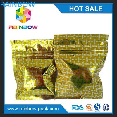 গোল্ড শিন্নি মিনি ফয়েল পচ প্যাকেজিং / Hermetically সিল অ্যালুমিনিয়াম Ziplock ব্যাগ
