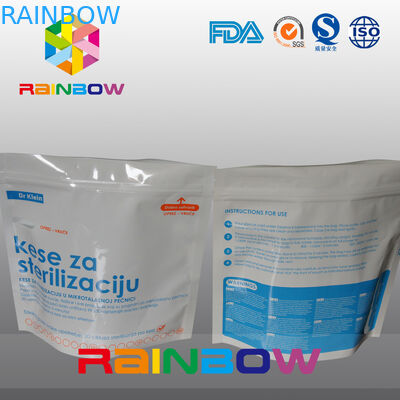 পুনর্ব্যবহারযোগ্য মাইক্রোওয়েভ স্টেরাইলাইজার প্লাস্টিকের পাইচ প্যাকেজিং ব্যাগ, স্ট্যান্ড আপ পাউচ উইথ জিপার