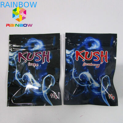 Reseableable মসলা ভেষজ ধূপ প্যাকেজিং, ziplock mylar ব্যাগ এক সাইড সাফ