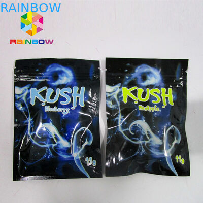 Reseableable মসলা ভেষজ ধূপ প্যাকেজিং, ziplock mylar ব্যাগ এক সাইড সাফ