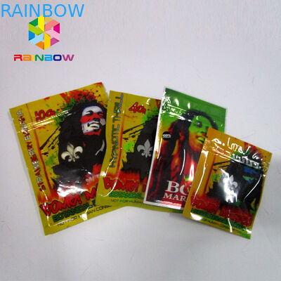 Reseableable মসলা ভেষজ ধূপ প্যাকেজিং, ziplock mylar ব্যাগ এক সাইড সাফ