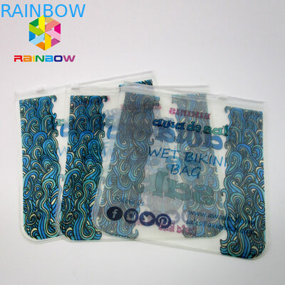 স্বচ্ছ পিভিসি ব্যাগ বিকিনি ব্যাগ, জিপার সঙ্গে ইভা প্লাস্টিক সুইমিংয়ের ব্যাগ