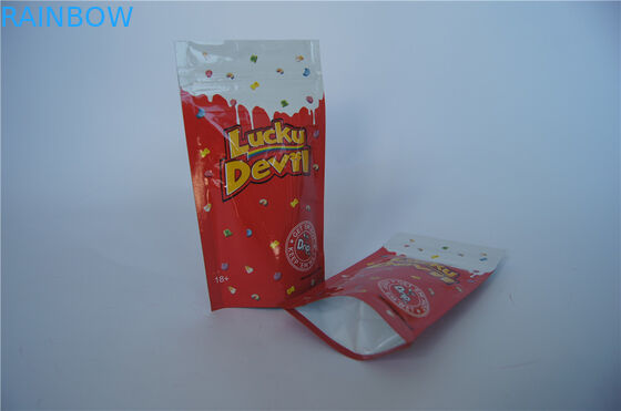 কাস্টমাইজড প্লাস্টিক ফয়েল ব্যাগ Reseableable আপ গামি পাউন্ড / অ্যালুমিনিয়াম ফয়েল Ziplock গামি ব্যাগ আপ স্ট্যান্ড