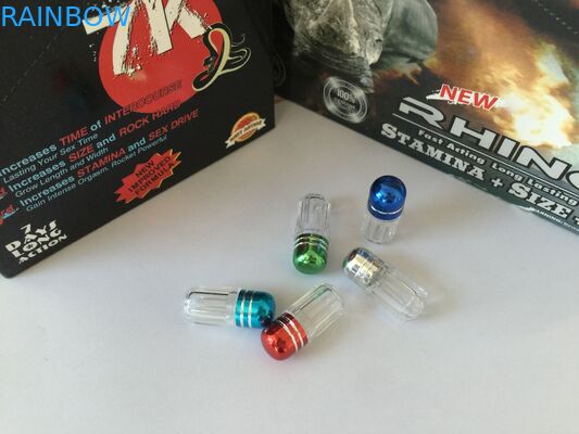 মেটাল ক্যাপ FX 9000 / Rhino 7 / SWAG ক্যাপসুল বুলেট জন্য রঙিন প্লাস্টিকের পিল বোতল