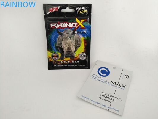 ক্যাপসুল প্যাকেজিং জন্য কাস্টম মুদ্রণ mylar ফয়েল তিনপাশে সিল Ziplock থলি ব্যাগ