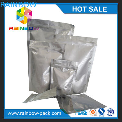 কাস্টম মাপের অ্যালুমিনিয়াম ফয়েল খাদ্য / স্ন্যাক স্টোরেজ জন্য ziplock ব্যাগ আপ দাঁড়ানো