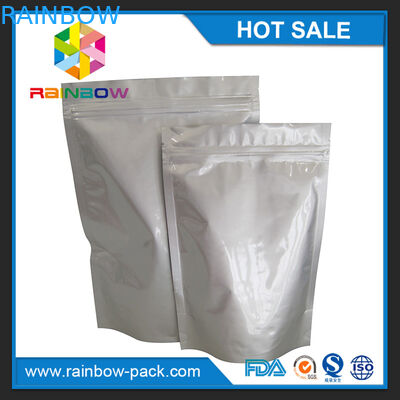 কাস্টম মাপের অ্যালুমিনিয়াম ফয়েল খাদ্য / স্ন্যাক স্টোরেজ জন্য ziplock ব্যাগ আপ দাঁড়ানো