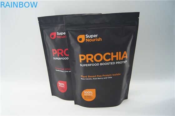 শেক পাউডার প্যাকেজিং জন্য জিপার সঙ্গে খাদ্য গ্রেড স্ট্যান্ড