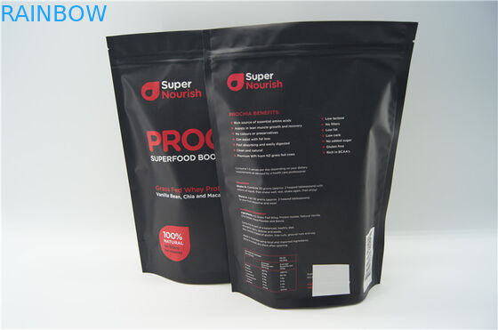 উচ্চ মানের অ্যালুমিনিয়াম ফয়েল পুষ্টি আপ জipper সঙ্গে প্যাকেজিং ব্যাগ দাঁড়ানো