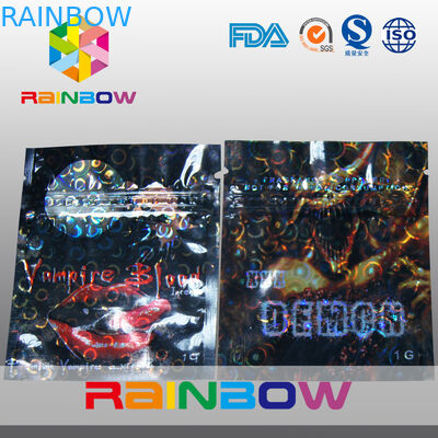 Laminated উপাদান বানর ভেষজ ধূপ মিনি Zipplock টিয়ার নোট সঙ্গে ব্যাগ