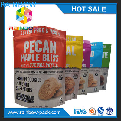 অ্যালুমিনিয়াম ফয়েল চিপ ব্যাগ চিপ অ্যালুমিনিয়াম ফয়েল প্যাকেজিং আপ ziplock 250g কুকিজ প্যাকেজিং থলি