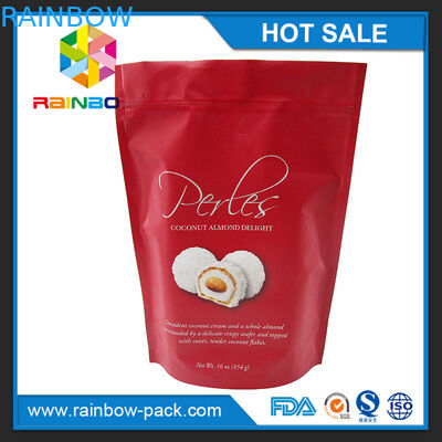 ম্যাট মুদ্রিত অ্যালুমিনিয়াম ফয়েল আপ কাস্টমাইজড লোগো দাঁড়ানো জিপার এবং টিয়ার খাঁজ সঙ্গে সবুজ মুদ্রিত চা প্যাকেজিং ব্যাগ