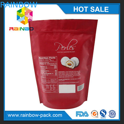 ম্যাট মুদ্রিত অ্যালুমিনিয়াম ফয়েল আপ কাস্টমাইজড লোগো দাঁড়ানো জিপার এবং টিয়ার খাঁজ সঙ্গে সবুজ মুদ্রিত চা প্যাকেজিং ব্যাগ