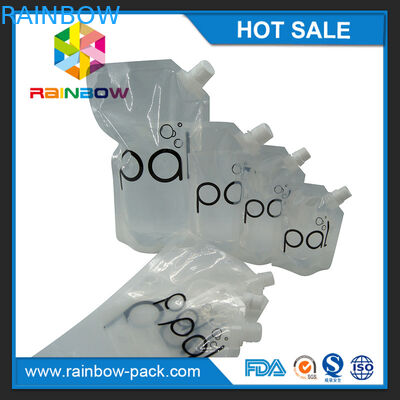 4 বিজি / 8oz / 16oz স্বচ্ছ স্ট্যান্ড বিউপি বিহীন স্পাউট সঙ্গে ওয়াইন থলি