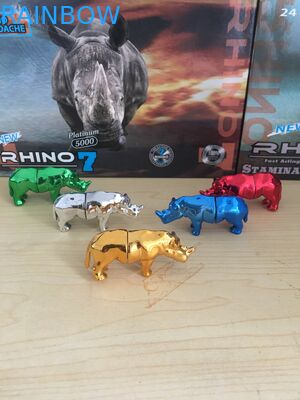 Go Rhino 3d কার্ড Rhino Shape পুরুষ যৌন বৃদ্ধির পিল বুলেট / যৌন পিলস ক্যাপসুল প্যাকেজিং
