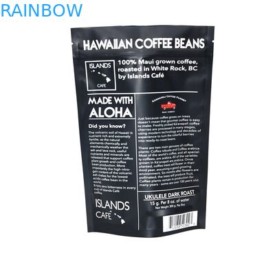 কাস্টম অ্যালুমিনিয়াম ফয়েল প্লাস্টিক পাইচ প্যাকেজিং, 300g ভালভ সঙ্গে কফি ব্যাগ দাঁড়ানো