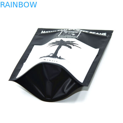 কাস্টম অ্যালুমিনিয়াম ফয়েল প্লাস্টিক পাইচ প্যাকেজিং, 300g ভালভ সঙ্গে কফি ব্যাগ দাঁড়ানো