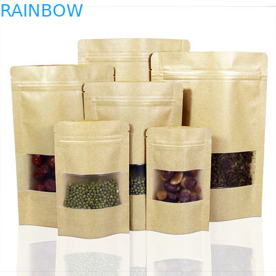 স্বয়ং স্থায়ী সাইড Gusset 250 গ্রাম কাস্টমাইজড কাগজ ব্যাগ উইন্ডো সঙ্গে Supar প্যাকেজিং