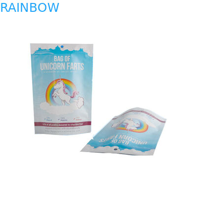 ল্যামিনেট প্লাস্টিক অ্যালুমিনিয়াম ফয়েল পচ প্যাকেজিং Ziplock হোয়াইট নীল চর্মসার