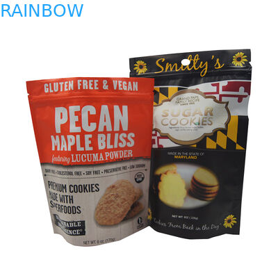 চিপলেট চিপ কুকিজ বিস্কুট জন্য প্যাকেজিং আপ জিপার ব্যাগ প্লাস্টিক পাইচ স্ট্যান্ড