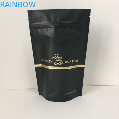 প্রাইভেট লেবেল গোল্ড লোগো ভালভ সঙ্গে অ্যালুমিনিয়াম ফয়েল রেখাযুক্ত প্লাস্টিকের পাইচ প্যাকেজিং ব্যাগ