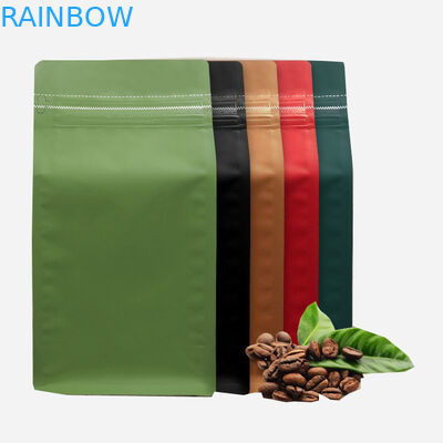 খাদ্য গ্রেড 500g পুনঃব্যবহারযোগ্য অ্যালুমিনিয়াম ফয়েল সাইড Gusset এক উপায় ভালভ সঙ্গে কফি ব্যাগ