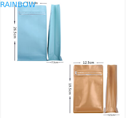 Reusable ম্যাট কালো প্লাস্টিকের পাইচ প্যাকেজিং কফি মটরশুটি জন্য থলি আপ দাঁড়ানো