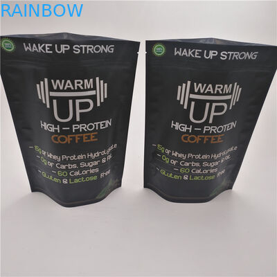 খাদ্য গ্রেড পুনর্ব্যবহারযোগ্য প্লাস্টিকের পাউন্ড আপ স্ট্যান্ড প্যাকেজিং ফয়েল কফি ব্যাগ 250g 500g 1kg