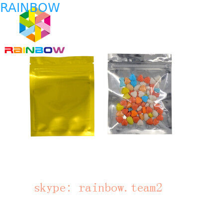 প্রদর্শন জন্য স্পষ্ট সামনে সঙ্গে ফ্ল্যাট তিনপাশে সিল holographic mylar ফয়েল পাউচ প্যাকেজিং