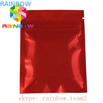 পিঙ্ক মেটাল ফয়েল Mylar জিপ লক তিনপাশে সিল ফ্ল্যাট খাদ্য Pouches চিয়া বীজ প্যাকেজিং