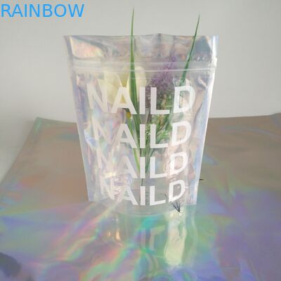 পাউডার শারীরিক স্ক্রব পণ্য জন্য 3 সাইড সিল হোলোগ্রাফিক Mylar Ziplock ব্যাগ