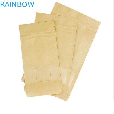 পরিষ্কার ফ্রন্ট কাস্টমাইজড পেপার ব্যাগ জিপ লক তিন পাশের ক্যান্ডি প্যাকেজিং ব্যাগ ক্যান্ডি বাদাম জন্য