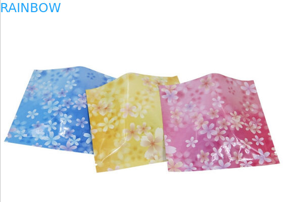 কাস্টমাইজড তিন সাইড সিল গোলাপী রঙ প্রসাধনী ব্যাগ প্যাকেজিং মাস্ক জন্য