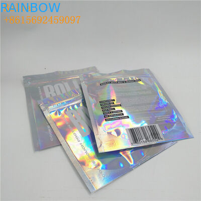 কাস্টম মুদ্রণ ফয়েল পচ প্যাকেজিং ইউএসবি তারের জন্য এক পাশ সাফ জিপার চকচকে