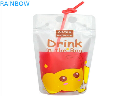 খাদ্য নিরাপত্তা স্তর প্লাস্টিকের পাইচ প্যাকেজিং দুধ / চা / জুস জন্য দাঁড়ানো