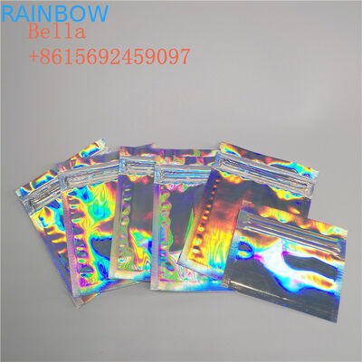 তিন সাইড সীল ফয়েল পচ প্যাকেজিং, ছোট কসমেটিক আপ জপার সঙ্গে ব্যাগ আপ স্ট্যান্ড