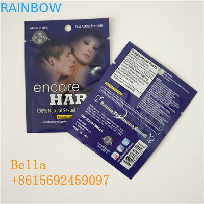 Hang হোল প্লাস্টিকের পাইচ প্যাকেজিং Ziplock পিল ব্যাগ লোগো মুদ্রণ সঙ্গে প্লাস্টিক জipper ফয়েল ব্যাগ