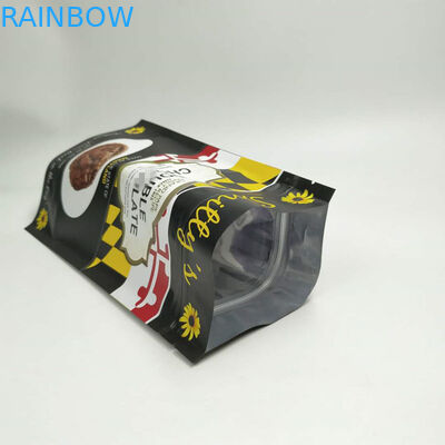 স্ন্যাক ব্যাগ প্যাকেজিং আপ তিনটি সাইড সিল গোলাকার কোণঠাসি সঙ্গে আপ দাঁড়ানো