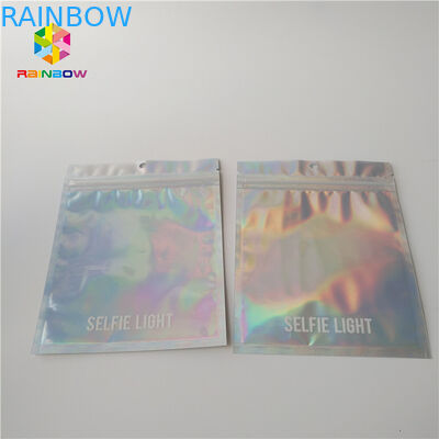 ডায়মন্ড উজ্জ্বল প্রসাধনী প্যাকেজিং ব্যাগ, 3 সাইড সীল পাউন্ড কাস্টম মুদ্রণ লোগো