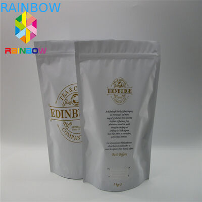 Laminated অ্যালুমিনিয়াম ফয়েল প্লাস্টিক পাইচ প্যাকেজিং, তাপ সিল আপ ভালভ সঙ্গে ব্যাগ স্ট্যান্ড