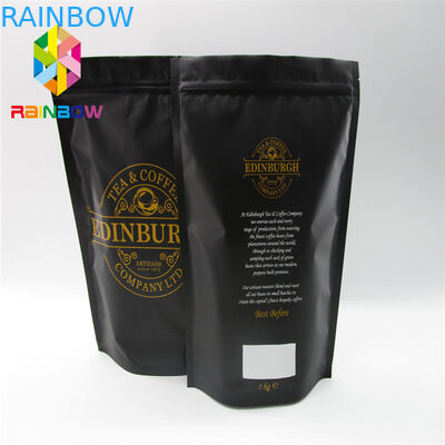 Laminated অ্যালুমিনিয়াম ফয়েল প্লাস্টিক পাইচ প্যাকেজিং, তাপ সিল আপ ভালভ সঙ্গে ব্যাগ স্ট্যান্ড