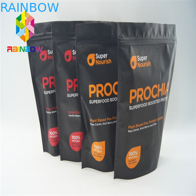 কাস্টমাইজড মুদ্রণ স্ট্যান্ড আপ ব্যাগ Snacks / ক্যান্ডি / বিস্কুট জন্য টিয়ার নোট