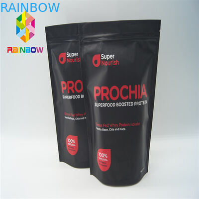 কাস্টমাইজড মুদ্রণ স্ট্যান্ড আপ ব্যাগ Snacks / ক্যান্ডি / বিস্কুট জন্য টিয়ার নোট