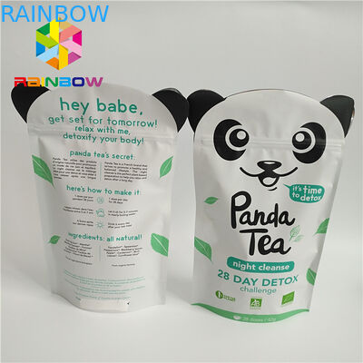 ইকো - বন্ধুত্বপূর্ণ অ্যালুমিনিয়াম ফয়েল স্ট্যান্ড আপ ব্যাগ, চা প্রোটিন গুঁড়া জন্য প্লাস্টিকের থলি প্যাকেজিং।