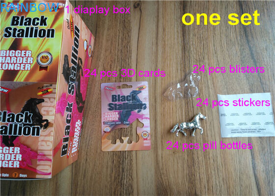 3D প্রভাব ক্রেজি Rhino 69 Rhino 7 ক্যাপসুল যৌন বড়ি কার্ড পুরুষ বর্ধনশীল পিল প্যাকেজিং বক্স এবং ফোস্কা 3 ডি কার্ড / বক্স