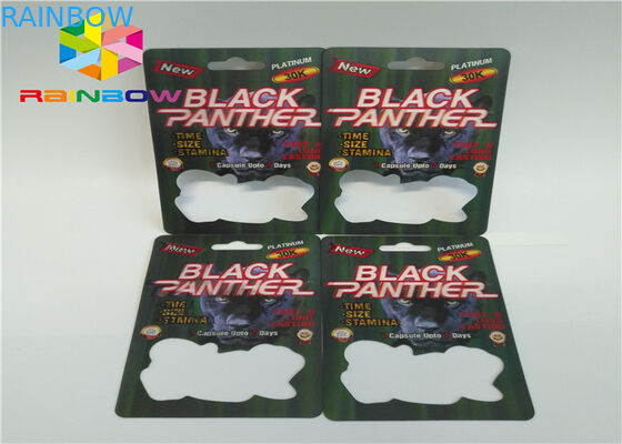 3D প্রভাব ক্রেজি Rhino 69 Rhino 7 ক্যাপসুল যৌন বড়ি কার্ড পুরুষ বর্ধনশীল পিল প্যাকেজিং বক্স এবং ফোস্কা 3 ডি কার্ড / বক্স