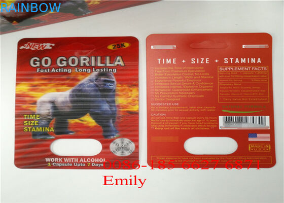 লাল গোল্ডরেলস ব্লিস্টার প্যাক প্যাকেজিং ফার্মাসিউটিকাল শিল্পের জন্য গরম স্ট্যাম্পিং