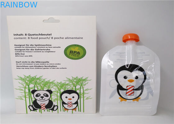 পানীয় / শক্তি পানীয় প্যাকেজিং জন্য স্বচ্ছ তরল স্পাউট ব্যাগ